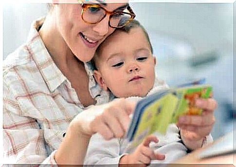 mother reading for baby