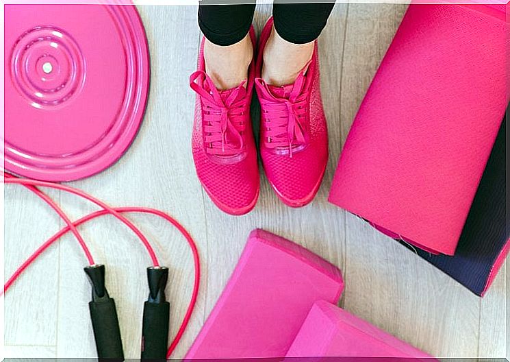 pink training equipment