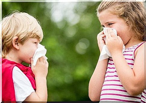 Two children with respiratory allergies