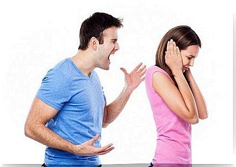 man and woman quarrel