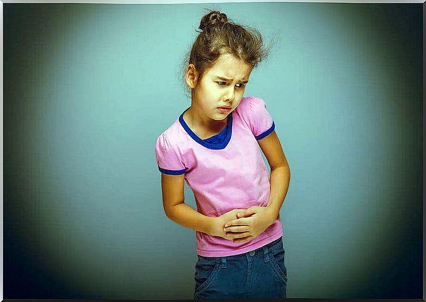 little girl taking care of her belly