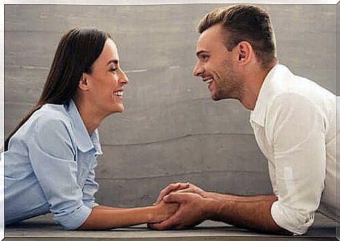 couple smiling at each other