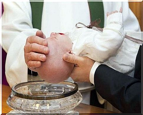 child is baptized