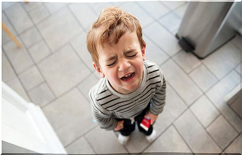 little boy crying