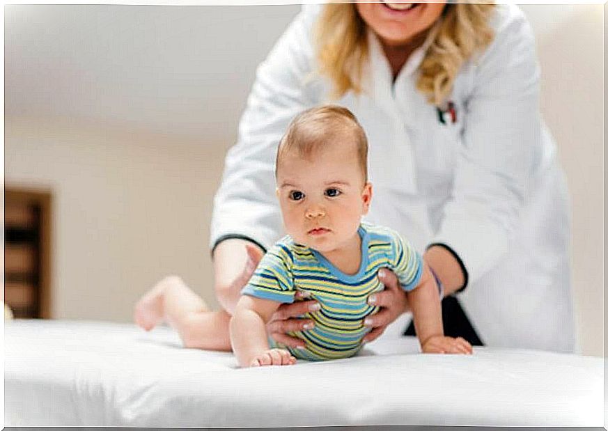 baby crawling on couch